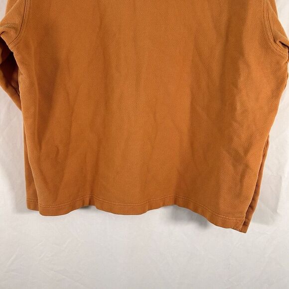 Aigle Sweater Women's Large Orange Mock Neck Long Sleeve Cotton Blend Pullover - Picture 10 of 10
